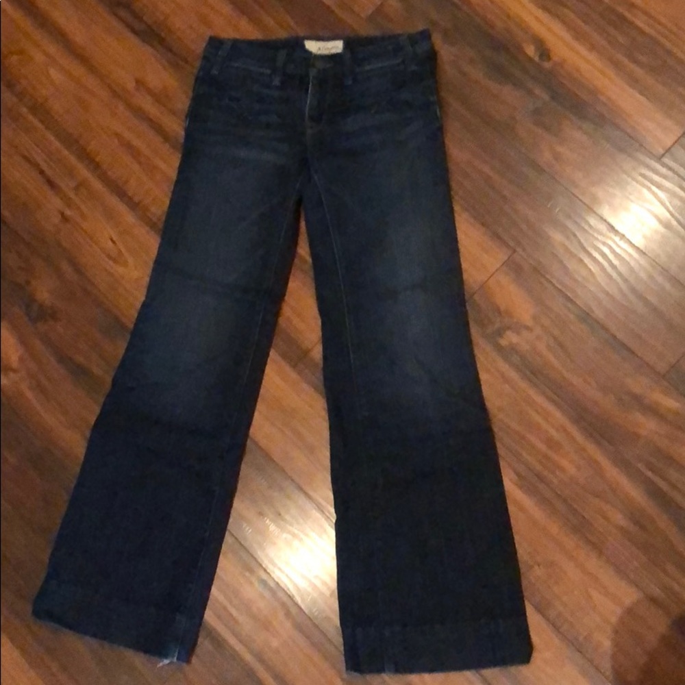 J and company wide leg blue jeans.